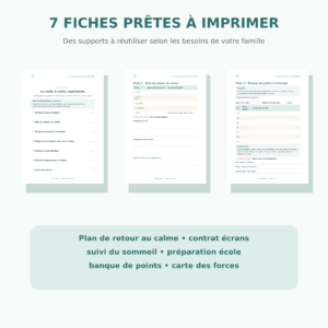 Fiches imprimables du carnet des parents d’enfants TDAH